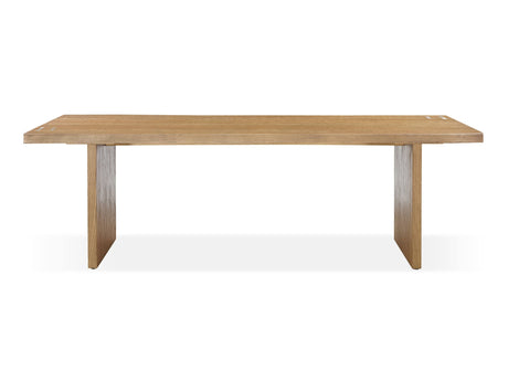 One Modern Coastal Live Edge Dining Table in White Oak - Ornate Home