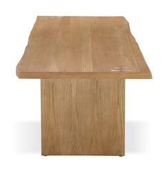 One Modern Coastal Live Edge Dining Table in White Oak - Ornate Home