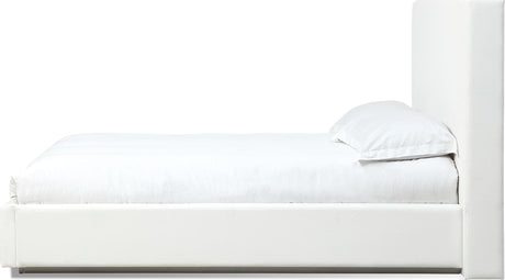 One Pearl King Upholstered Footboard Storage Bed - Ornate Home