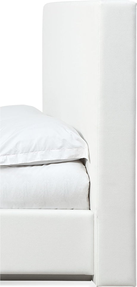 One Pearl King Upholstered Footboard Storage Bed - Ornate Home