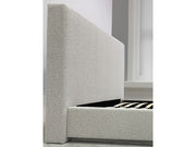 One Upholstered Modern Headboard in Cotton Ball Boucle - Ornate Home