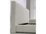 One Upholstered Modern Headboard in Cotton Ball Boucle - Ornate Home