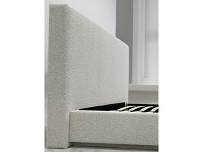 One Upholstered Modern Headboard in Cotton Ball Boucle - Ornate Home