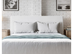 One Upholstered Modern Headboard in Pearl - Ornate Home