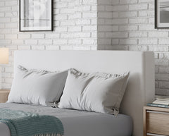 One Upholstered Modern Headboard in Pearl - Ornate Home