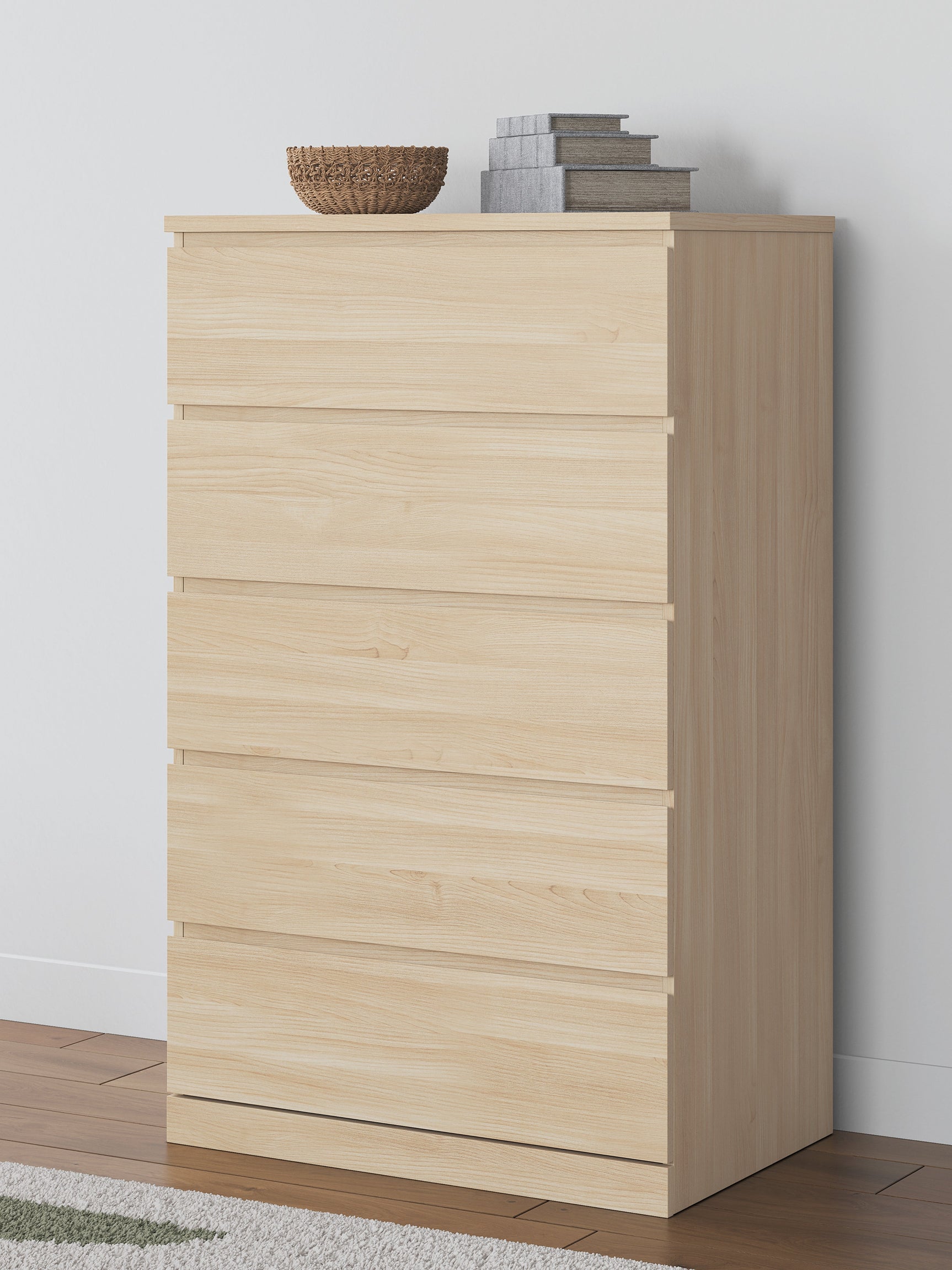 Onita Natural Five Drawer Chest (Online Special Price) - Ornate Home