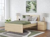Onita Natural Full Panel Platform Bed (Online Special Price) - Ornate Home