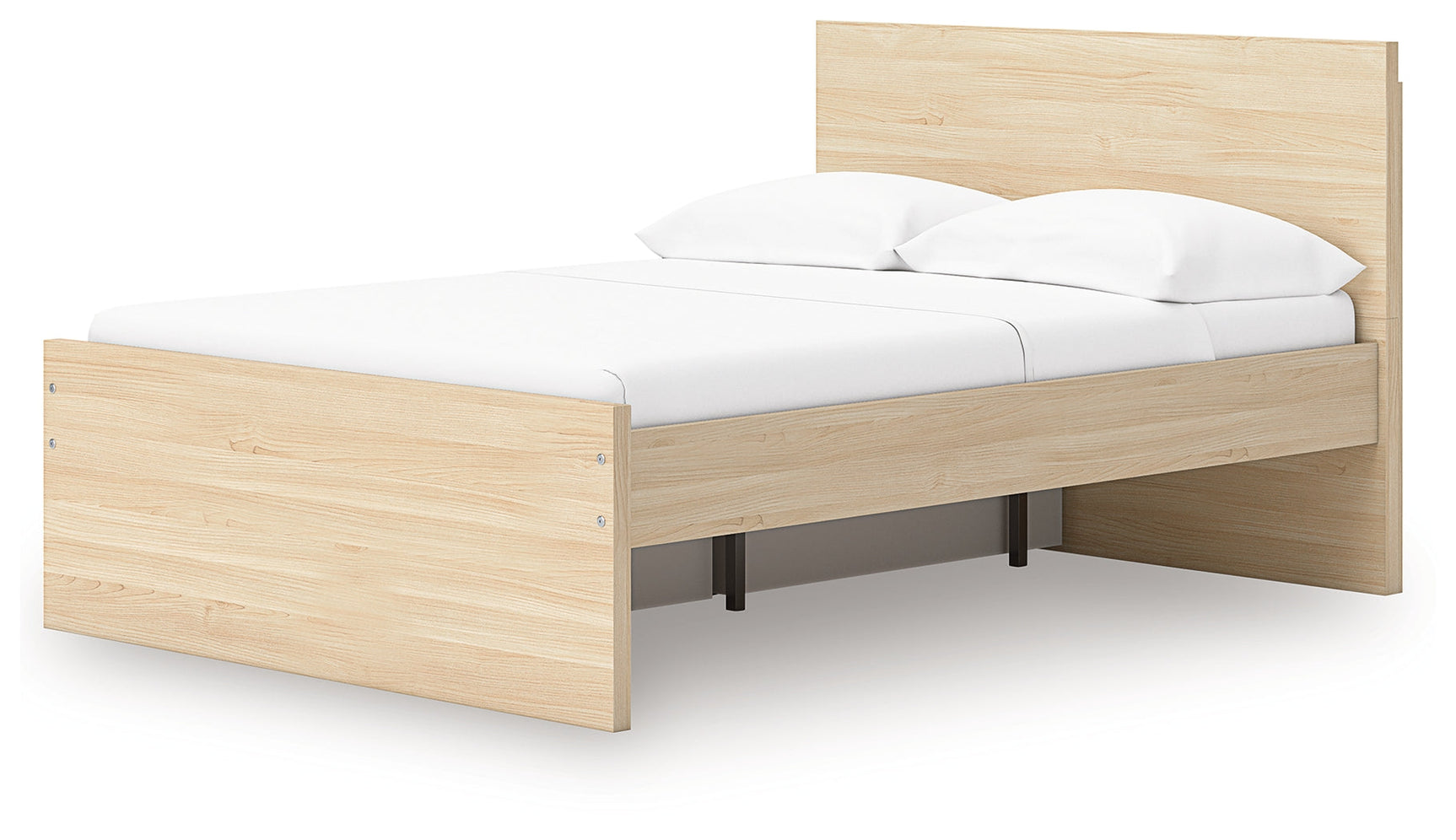 Onita Natural Full Panel Platform Bed with 1 Side Storage (Online Special Price) - Ornate Home