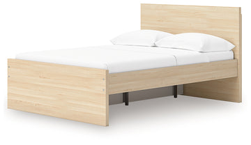 Onita Natural Full Panel Platform Bed with 1 Side Storage - Ornate Home