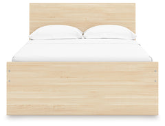 Onita Natural Full Panel Platform Bed with 1 Side Storage - Ornate Home