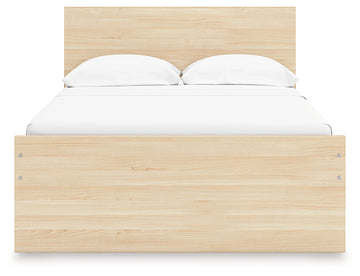 Onita Natural Full Panel Platform Bed with 1 Side Storage - Ornate Home