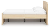 Onita Natural Full Panel Platform Bed with 1 Side Storage - Ornate Home