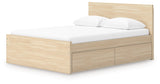 Onita Natural Full Panel Platform Bed with 2 Side Storage (Online Special Price) - Ornate Home