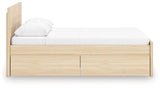 Onita Natural Full Panel Platform Bed with 2 Side Storage (Online Special Price) - Ornate Home