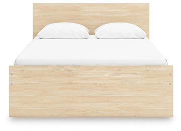 Onita Natural Full Panel Platform Bed with 2 Side Storage - Ornate Home