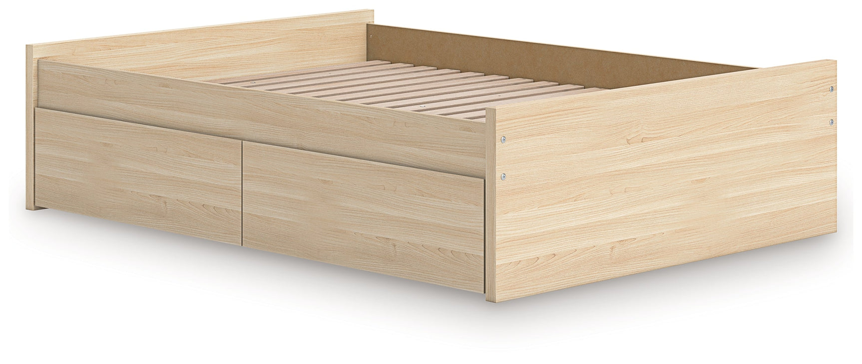 Onita Natural Full Platform Bed with 1 Side Storage (Online Special Price) - Ornate Home