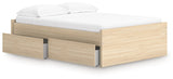 Onita Natural Full Platform Bed with 1 Side Storage (Online Special Price) - Ornate Home