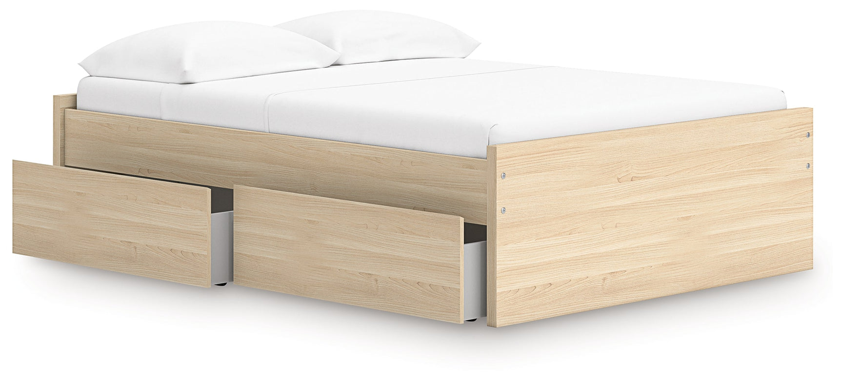 Onita Natural Full Platform Bed with 1 Side Storage (Online Special Price) - Ornate Home