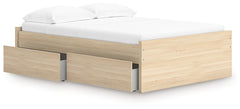 Onita Natural Full Platform Bed with 1 Side Storage - Ornate Home