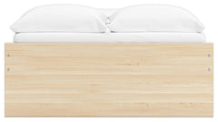 Onita Natural Full Platform Bed with 1 Side Storage - Ornate Home