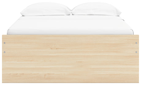 Onita Natural Full Platform Bed with 1 Side Storage - Ornate Home