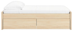Onita Natural Full Platform Bed with 1 Side Storage - Ornate Home