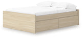Onita Natural Full Platform Bed with 2 Side Storage (Online Special Price) - Ornate Home