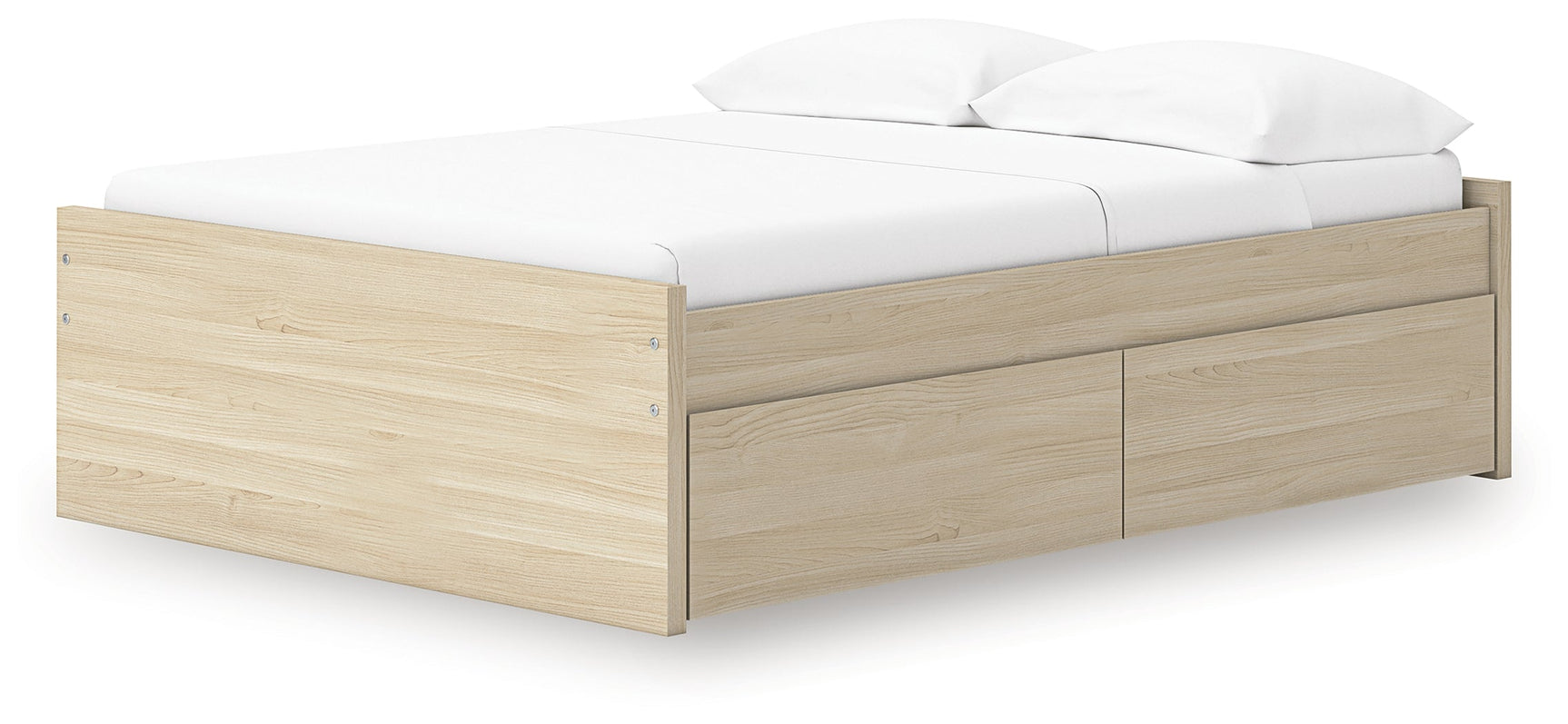 Onita Natural Full Platform Bed with 2 Side Storage (Online Special Price) - Ornate Home