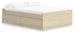 Onita Natural Full Platform Bed with 2 Side Storage - Ornate Home