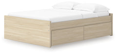 Onita Natural Full Platform Bed with 2 Side Storage - Ornate Home