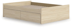 Onita Natural Full Platform Bed with 2 Side Storage - Ornate Home