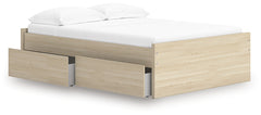 Onita Natural Full Platform Bed with 2 Side Storage - Ornate Home