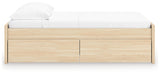 Onita Natural Full Platform Bed with 2 Side Storage - Ornate Home