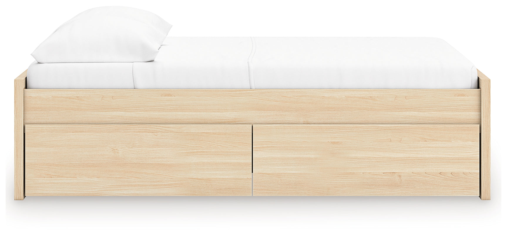 Onita Natural Full Platform Bed with 2 Side Storage - Ornate Home