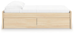 Onita Natural Full Platform Bed with 2 Side Storage - Ornate Home