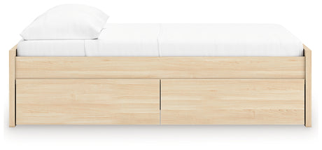 Onita Natural Full Platform Bed with 2 Side Storage - Ornate Home