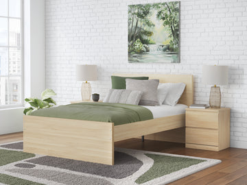 Onita Natural King Panel Platform Bed - Ornate Home