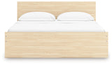 Onita Natural King Panel Platform Bed with 2 Side Storage (Online Special Price) - Ornate Home