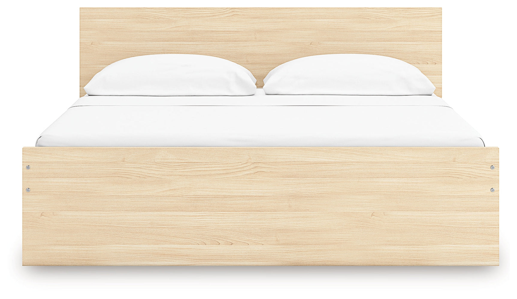 Onita Natural King Panel Platform Bed with 2 Side Storage (Online Special Price) - Ornate Home