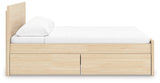Onita Natural King Panel Platform Bed with 2 Side Storage (Online Special Price) - Ornate Home