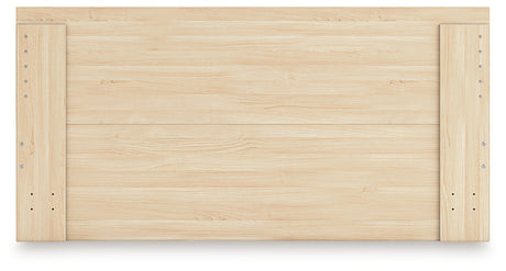 Onita Natural King Panel Platform Bed with 2 Side Storage - Ornate Home