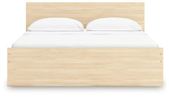 Onita Natural King Panel Platform Bed with 2 Side Storage - Ornate Home