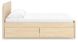 Onita Natural King Panel Platform Bed with Storage (Online Special Price) - Ornate Home