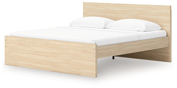 Onita Natural King Panel Platform Bed with Storage - Ornate Home