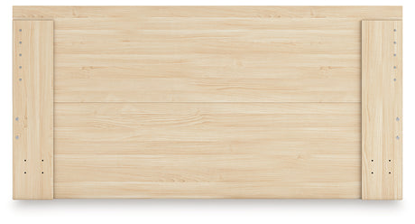 Onita Natural King Panel Platform Bed with Storage - Ornate Home