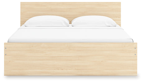 Onita Natural King Panel Platform Bed with Storage - Ornate Home