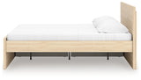 Onita Natural King Panel Platform Bed with Storage - Ornate Home