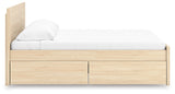 Onita Natural King Panel Platform Bed with Storage - Ornate Home