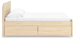Onita Natural King Panel Platform Bed with Storage - Ornate Home