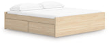 Onita Natural King Platform Bed with 1 Side Storage (Online Special Price) - Ornate Home